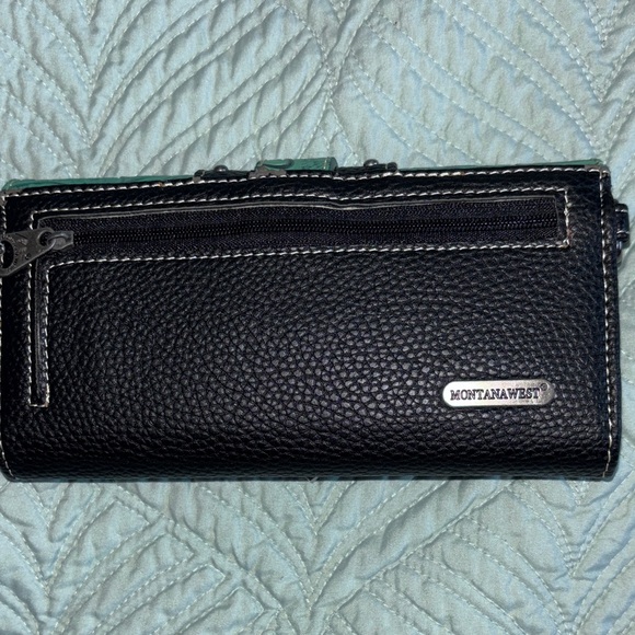 Montana West Textured Black Wallet - Picture 1 of 6